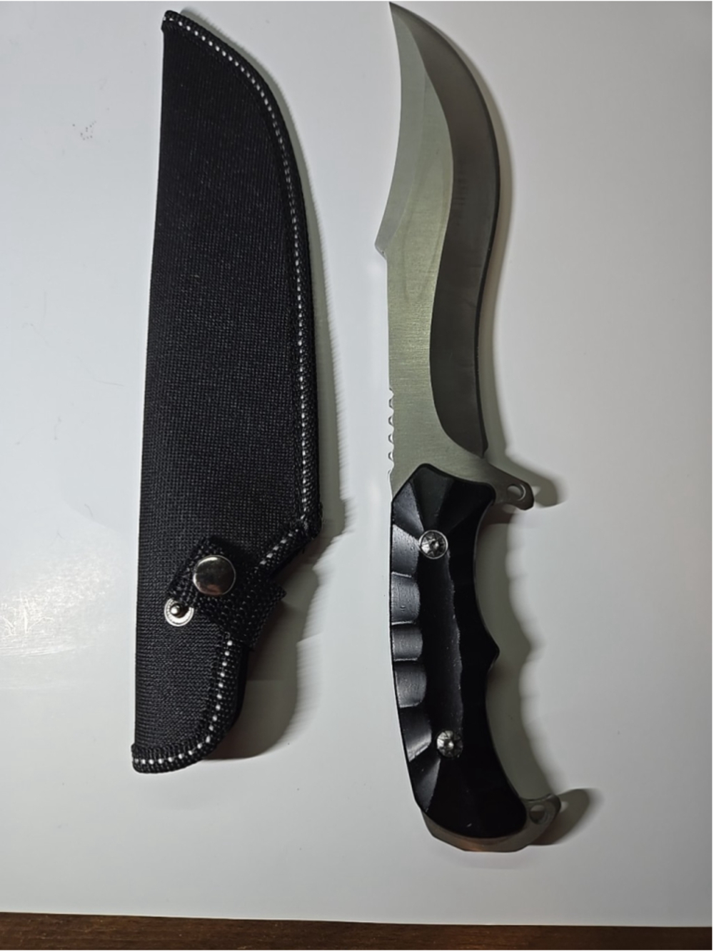 Custom 11.5" Fixed Blade Bowie Hunting Knife with Sheath